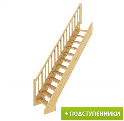 Лестница  ЛС-10м с подступенками сосна  (4 уп)