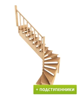 Лестница  К-003м/5  Л с подступенками сосна (6 уп)