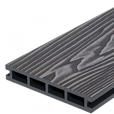 Террасная доска Decking Country 150х24х3000 Жженый Кедр (графит)
