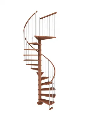 Винтовая лестница P&H Spiral Color 120  Л лиственница, цвет орех