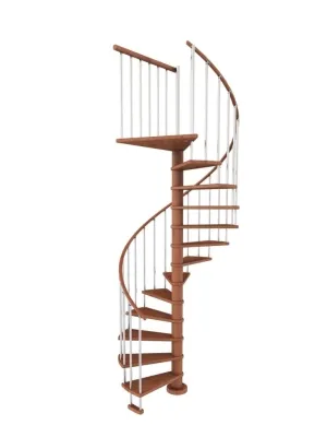 Винтовая лестница P&H Spiral Color 120  П лиственница, цвет орех