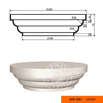 КЛВ-155/1 капитель колонны LEPNINAPLAST