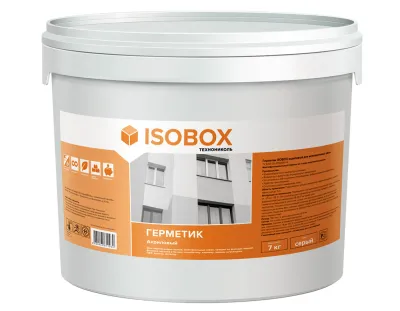 Технониколь Герметик Isobox акриловый для межпанельных швов 7 кг, Белый