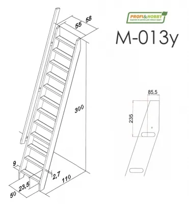 Лестница  М-013у, ель (1 уп)